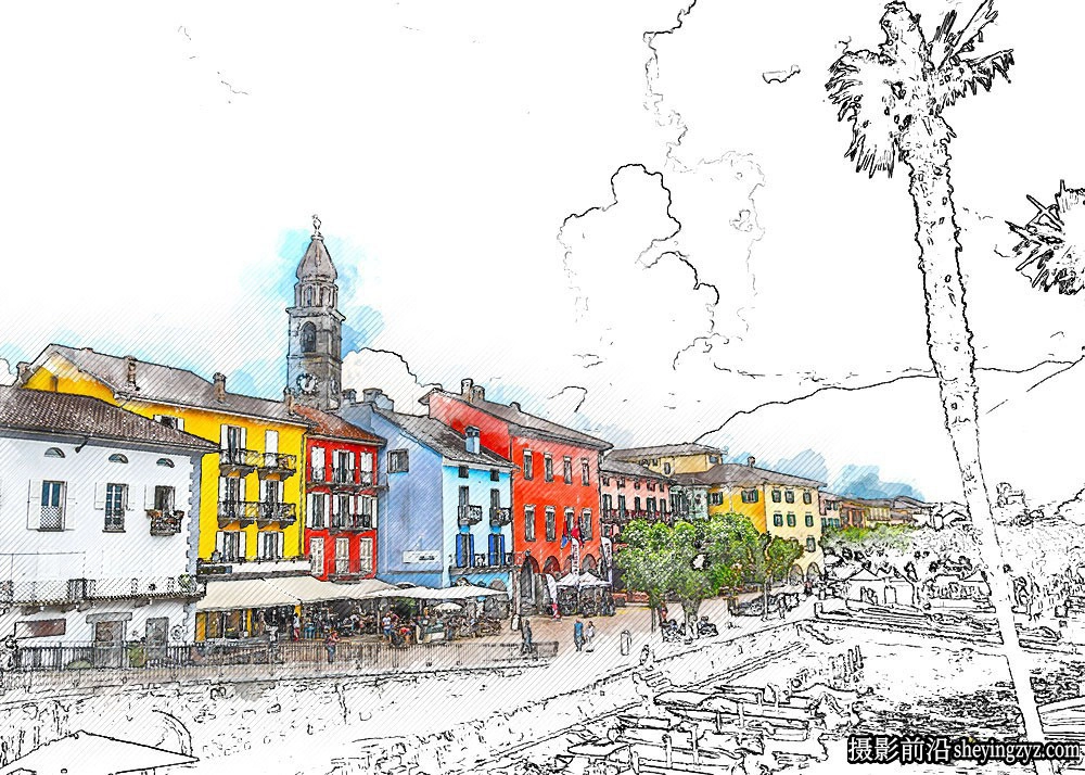 城市草图素描PS动作第二季 Urban Sketch2 Photoshop Action(附视频教程)