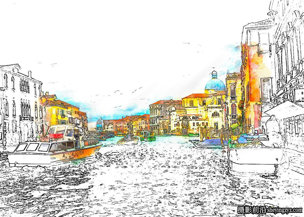 城市草图素描PS动作第二季 Urban Sketch2 Photoshop Action(附视频教程)