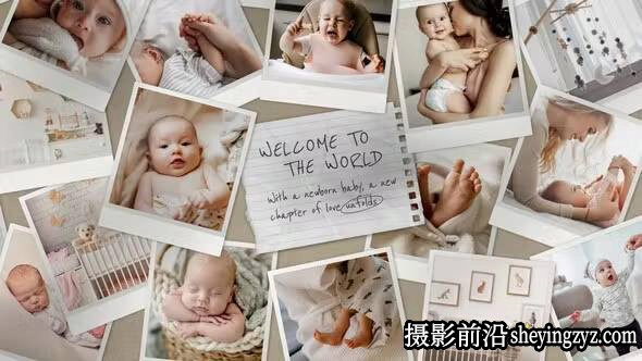 AE模板-儿童拍立得照片相册纪念片头模板-Photo Collage Video Template 52212848
