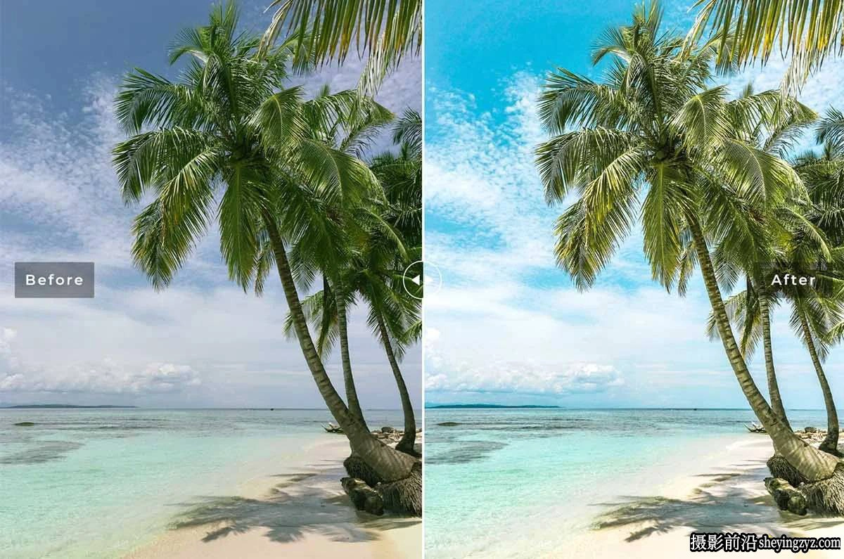 13种卡门阳光沙滩旅拍人像后期调色Lightroom预设手机lr预设