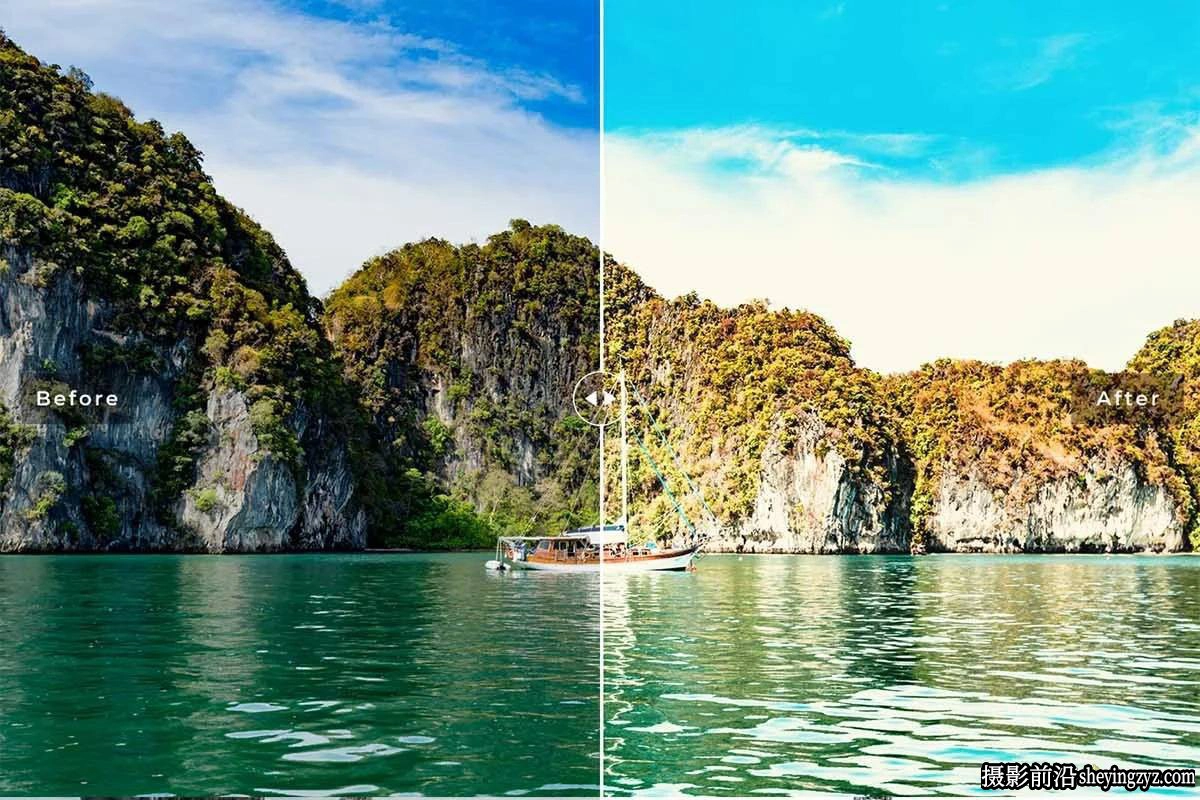 13种海景旅拍人像风光摄影后期调色Lightroom预设手机版lr预设