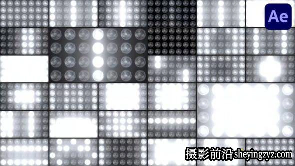 AE视频模板-舞台背景LED闪光灯素材- Light Flashes