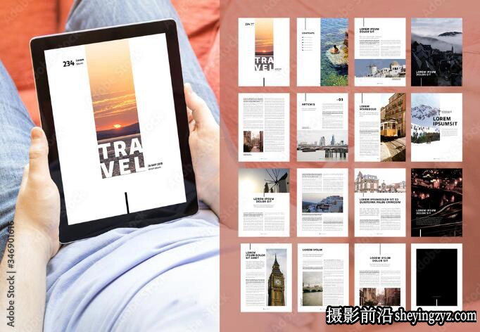 数字旅游杂志电子书布局InDesign模板