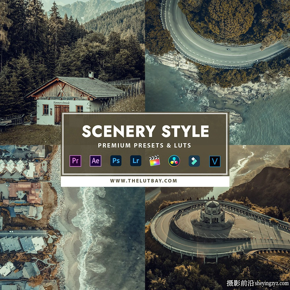 终极无人机风光灰片还原LUT预设Thelutbay-Drone bundle12套完整版