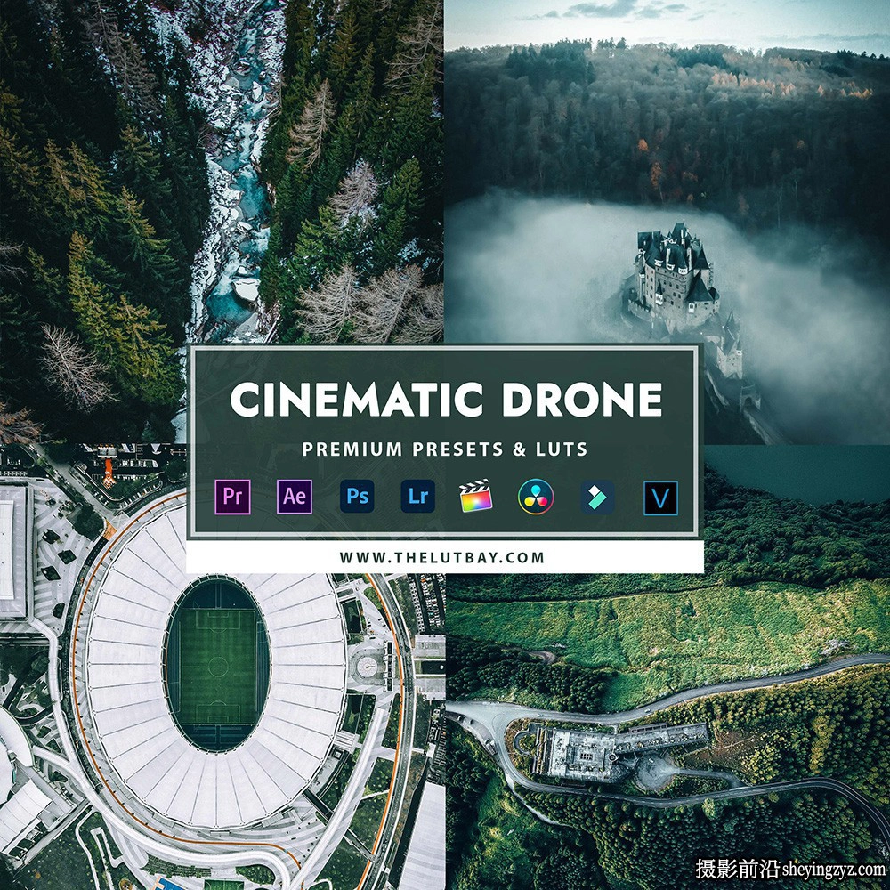 终极无人机风光灰片还原LUT预设Thelutbay-Drone bundle12套完整版