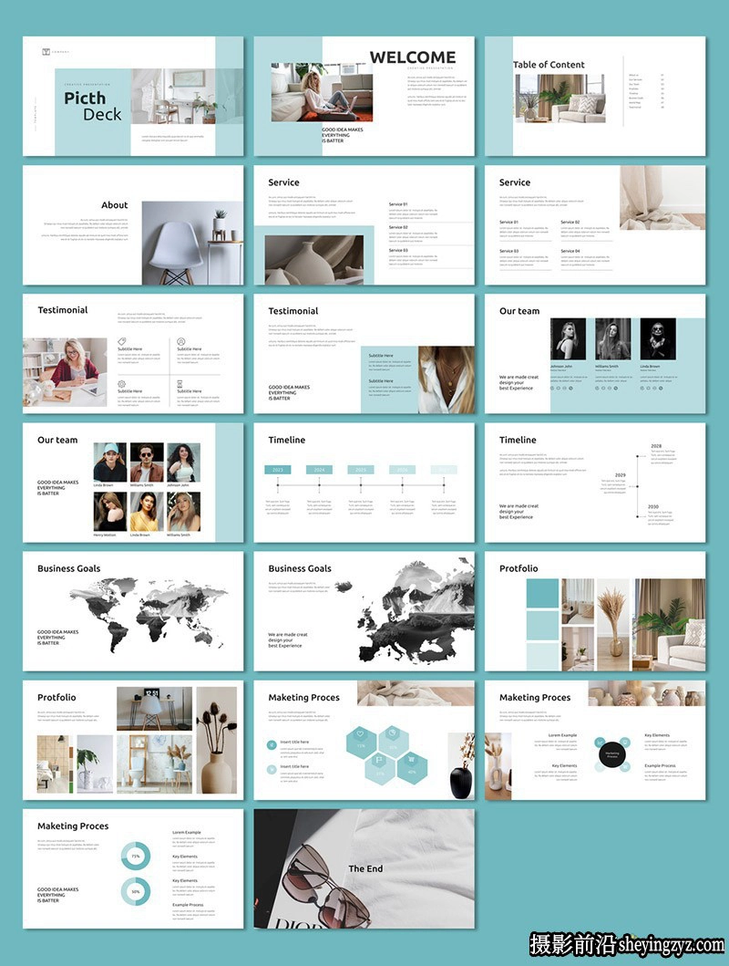 宣传材料演示文稿排版布局InDesign模板