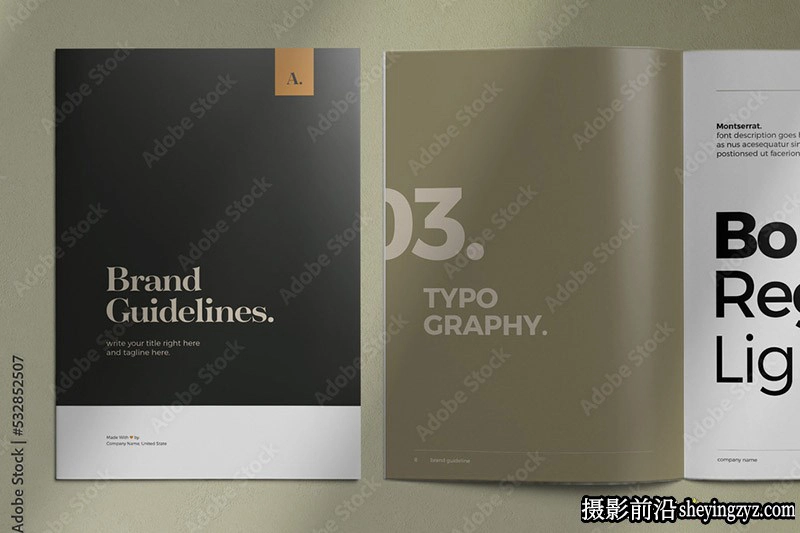 公司品牌指引手册布局排版InDesign模板