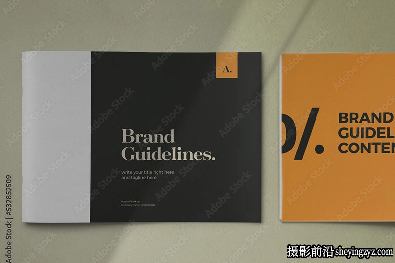 商业品牌手册指引排版布局InDesign模板