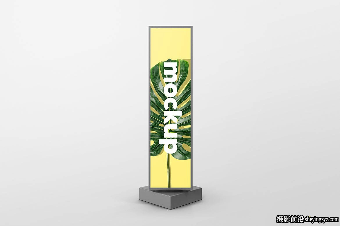 立式三角长矩形广告牌广告牌样机模型
