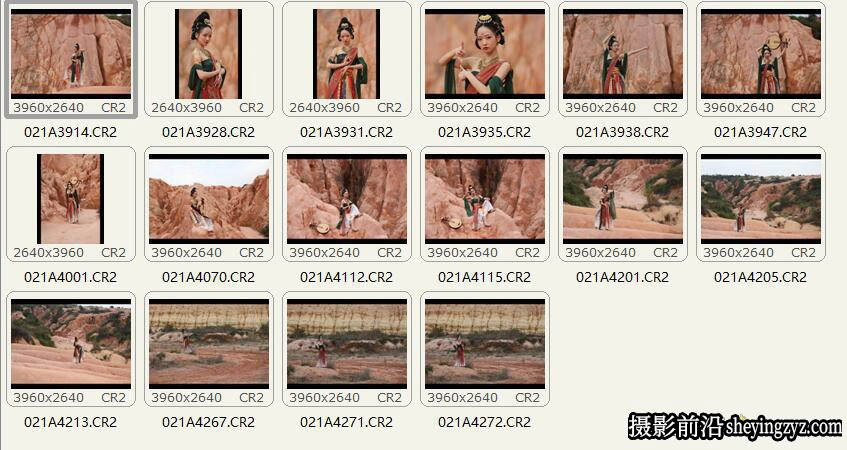 飞天梦回敦煌古装人像RAW原图修图练习raw素材16P,