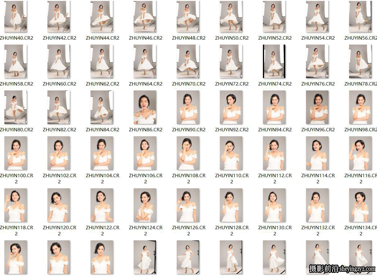气质明星美女棚拍人像摄影未修RAW原图练习素材110张