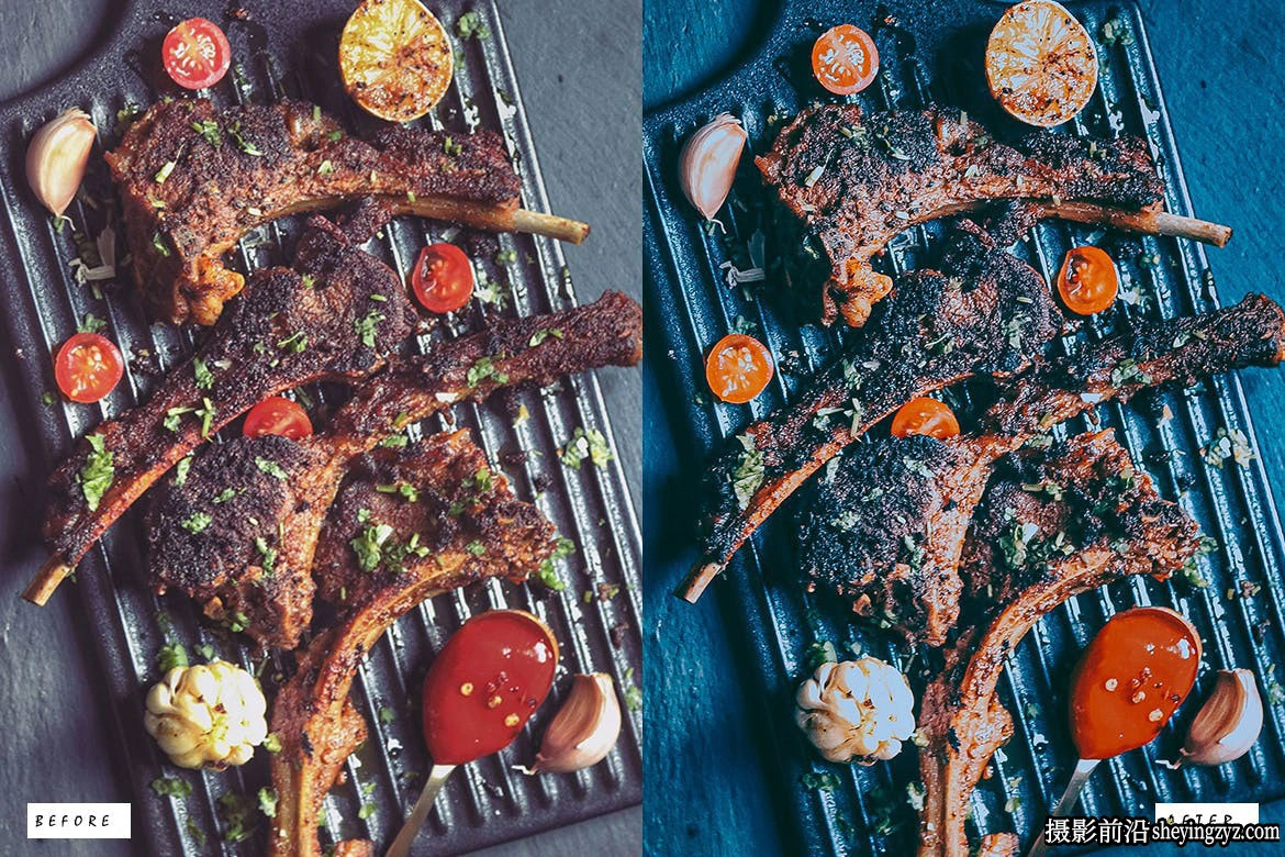 12种质感汉堡美食摄影后期调色Lightroom预设PS预设
