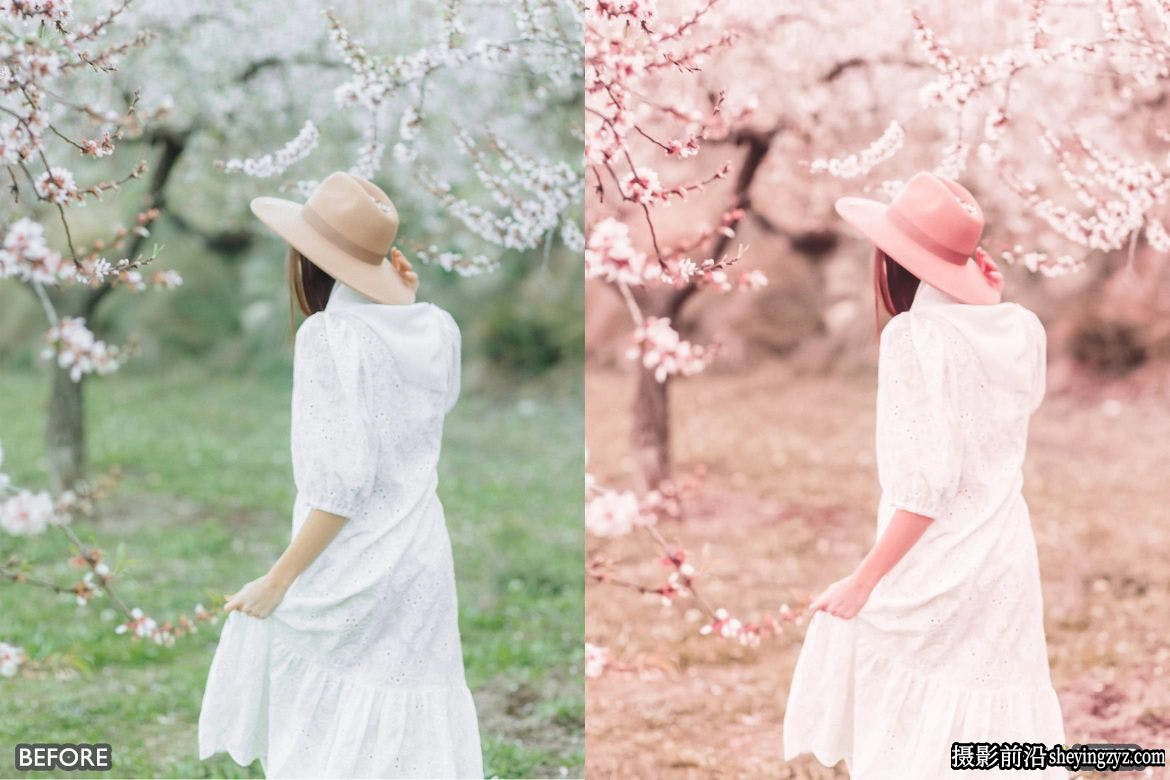 免费lr预设-玫瑰金胶片人像后期调色Lightroom预设