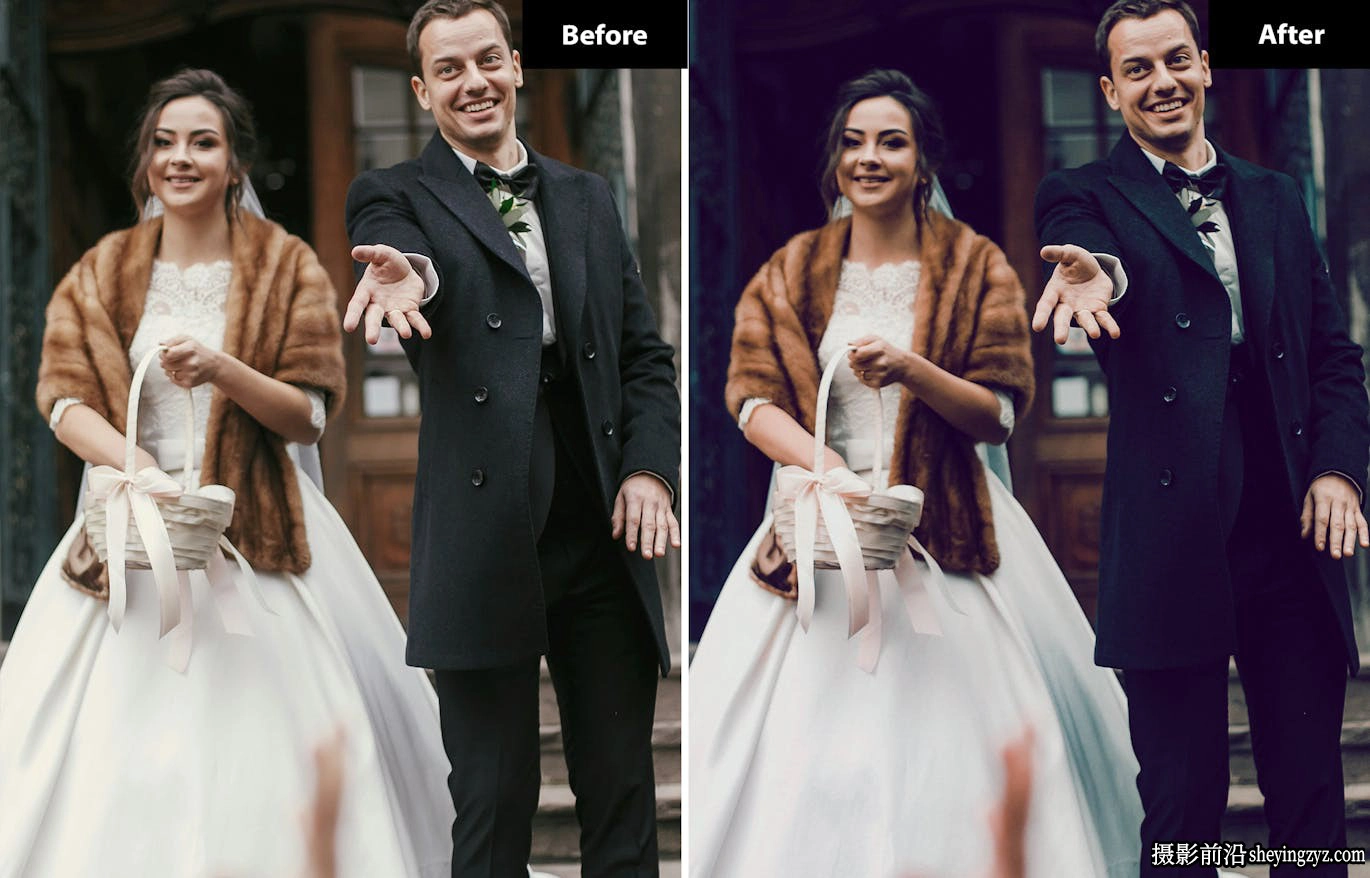 6种经典电影婚礼人像后期调色Lightroom预设 Photoshop预设
