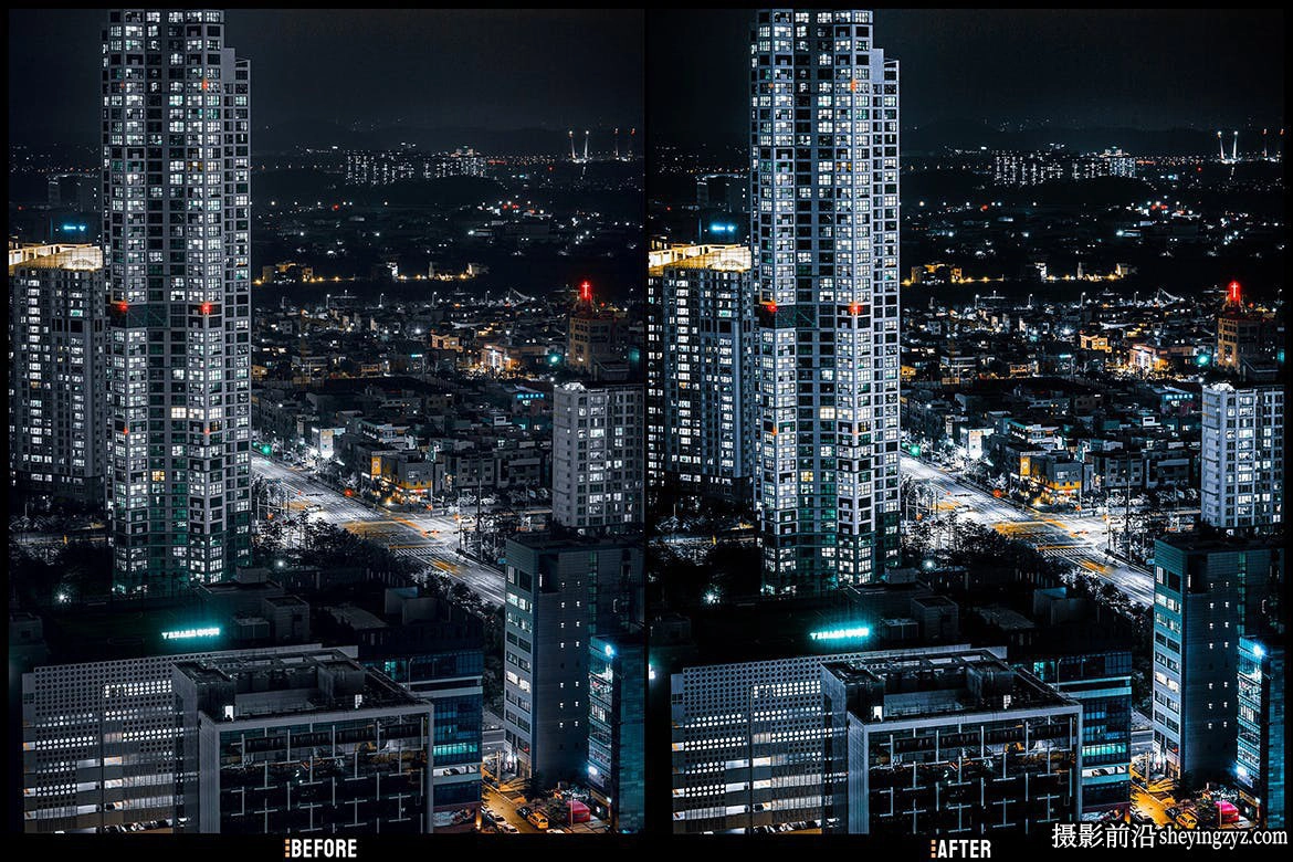 10种城市街拍夜景风光摄影后期调色Lightroom预设/PS调色预设
