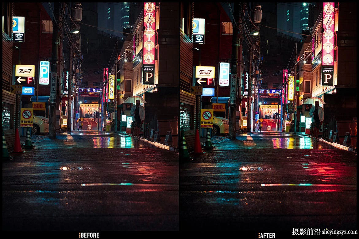 10种城市街拍夜景风光摄影后期调色Lightroom预设/PS调色预设