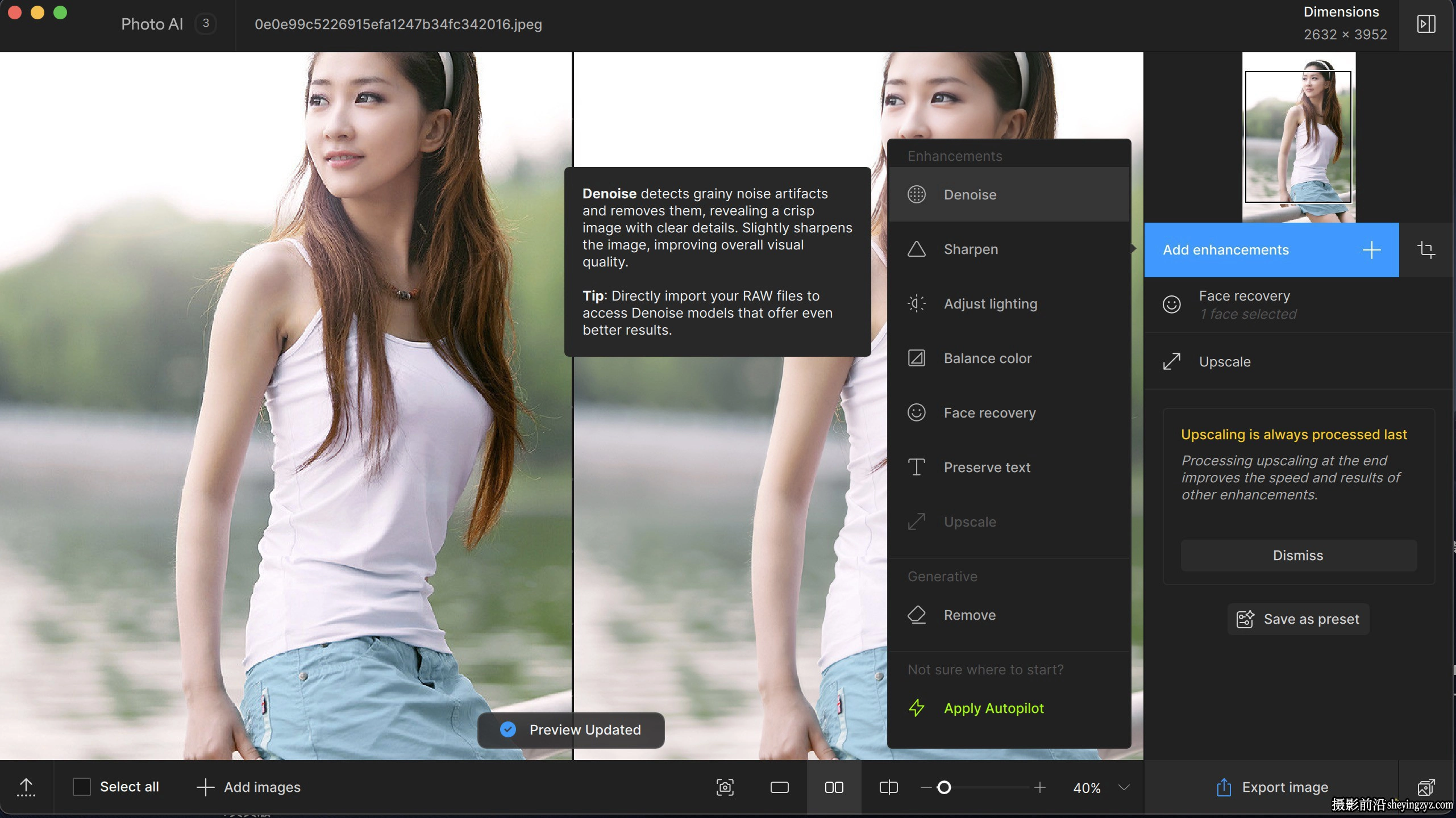 Topaz Photo AI for mac v3.2.0英文版 AI图像放大降噪锐化插件附模型