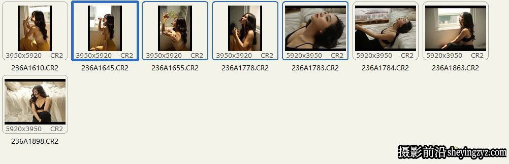 情绪私房美女人像摄影RAW原图练习素材8张