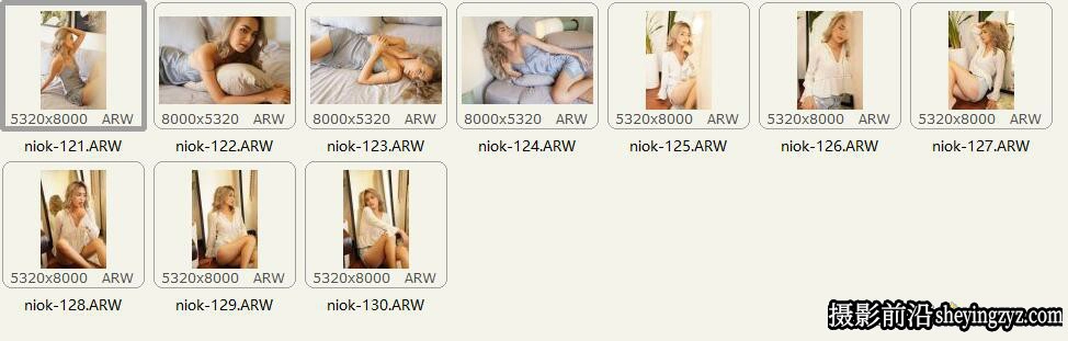私房美女写真人像摄影索尼RAW原图练习素材10张