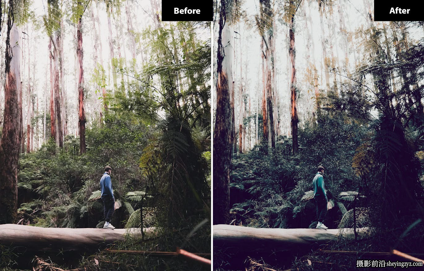 6种旅拍电影黄昏风光摄影后期调色Lightroom预设手机预设