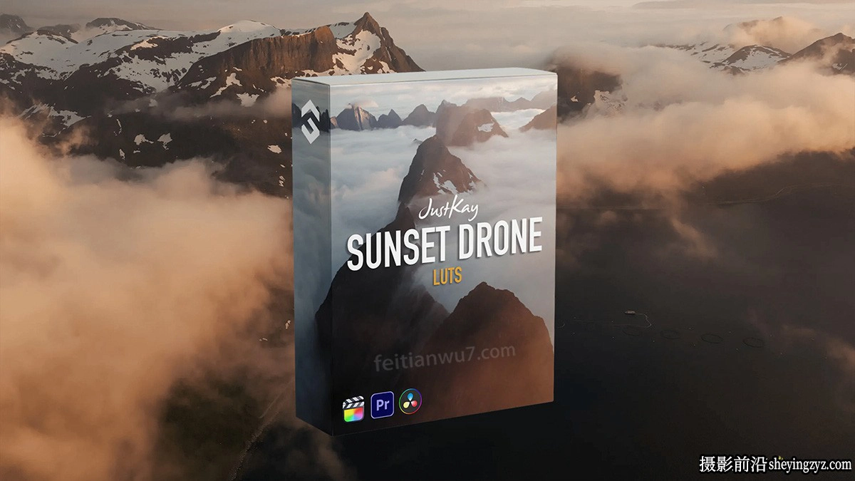 6个大疆无人黄金时段电影调色LUT预设 Justkay - Sunset Drone LUTs