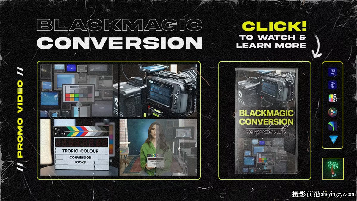 模拟转换REC709电影LUT预设 Tropic Colour-Blackmagic Conversion Luts