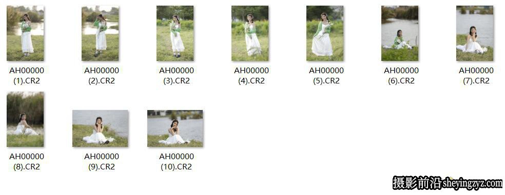 户外美女写真人像摄影未修RAW原图10张
