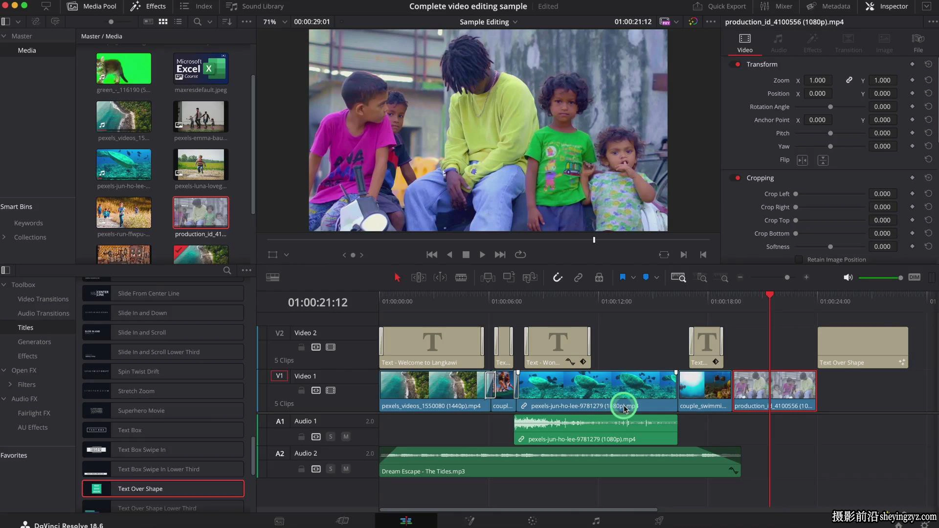 Davinci Resolve 18-初学者完整指南入门教程-中英字幕