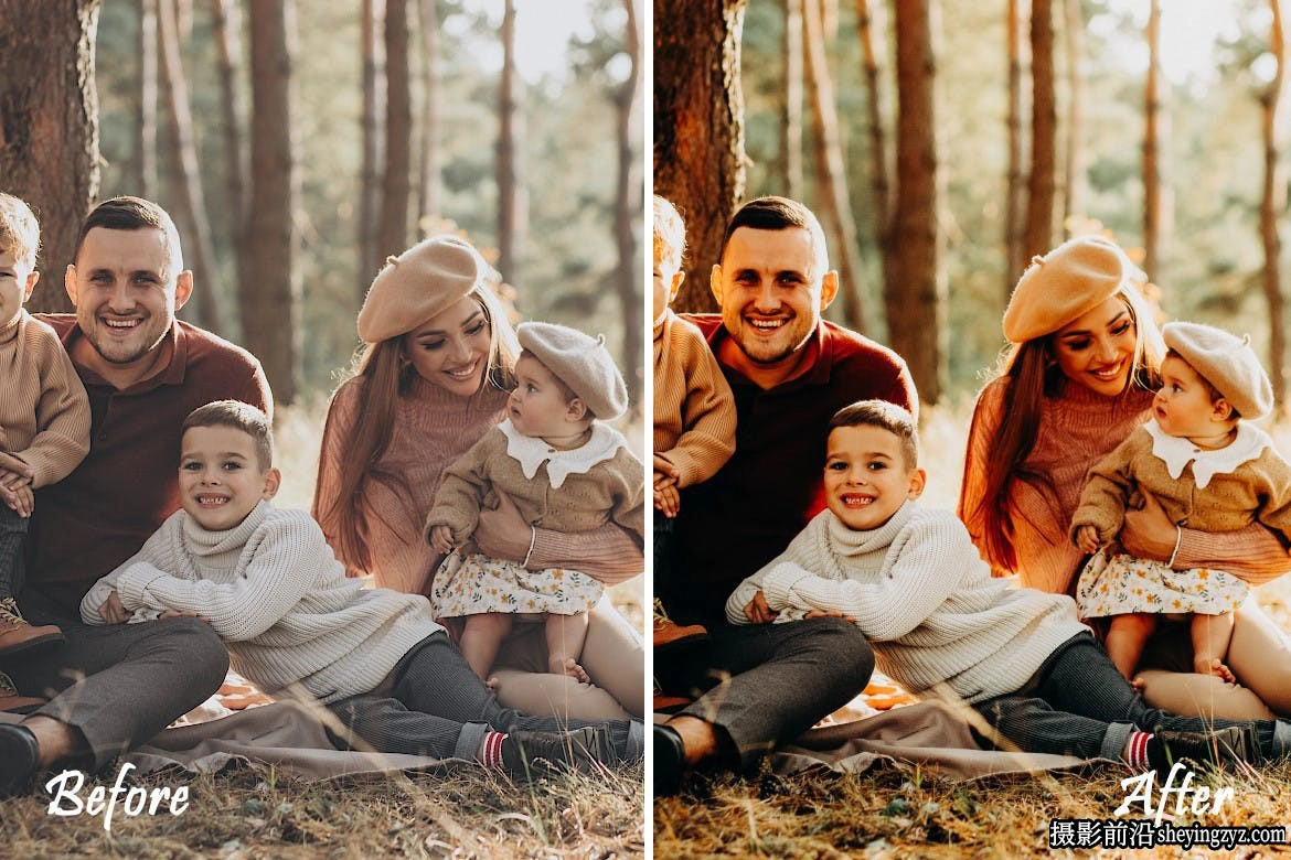 10种温暖家庭人像摄影后期调色LR预设 Family Lightroom Presets