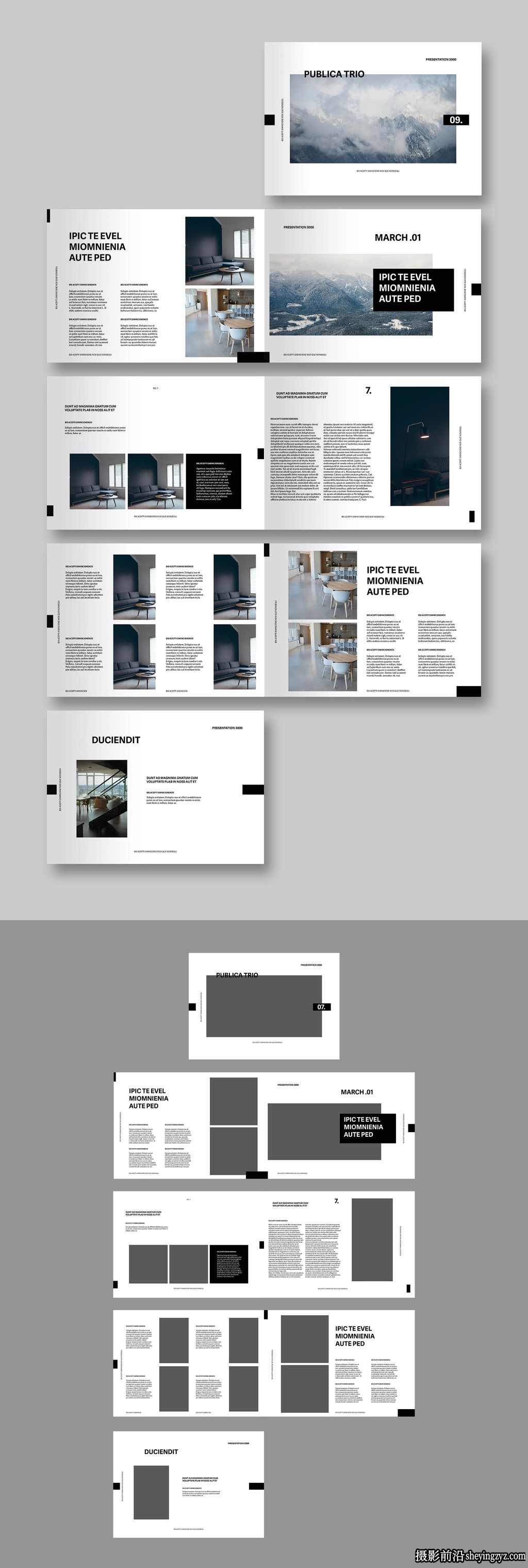 投资组合排版布局InDesign模板