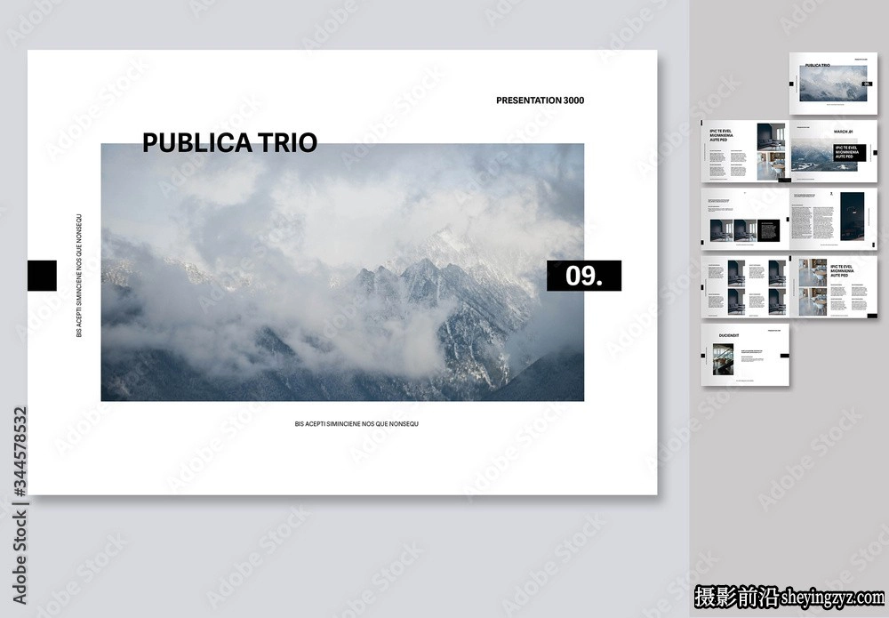 投资组合排版布局InDesign模板