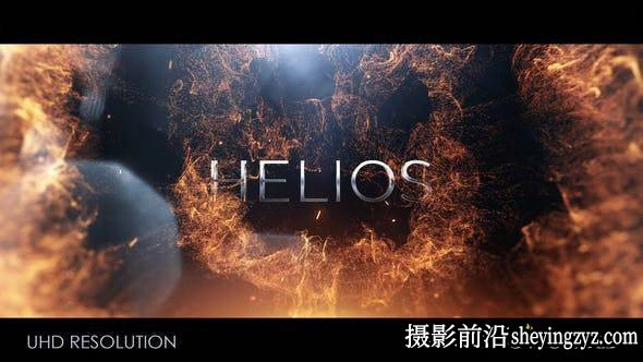 AE模板-粒子冲击波Logo动画模版 Particle Burst Intro