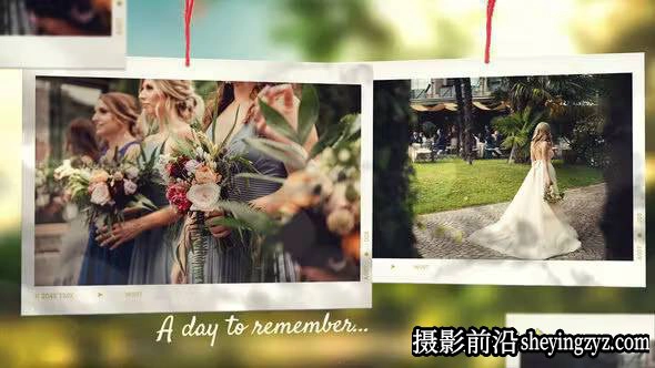 AE模板-婚礼相册展示片头模版 Wedding Photo Slideshow
