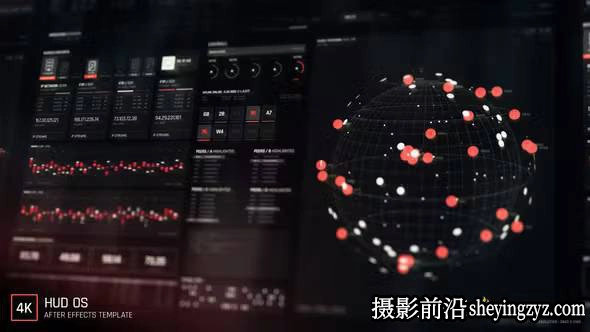 AE模板-280+科技感元素界面UI动画展示模版 HUD OS