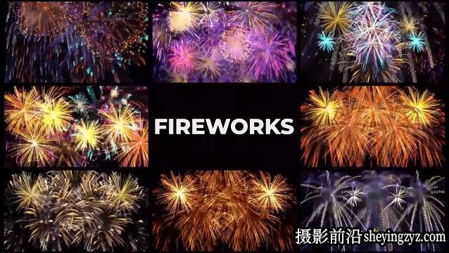 AE模版 8组大面积烟花爆炸素材模版 Fireworks