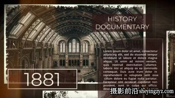 历史纪录片幻灯片达芬奇模版 History Documentary Slideshow