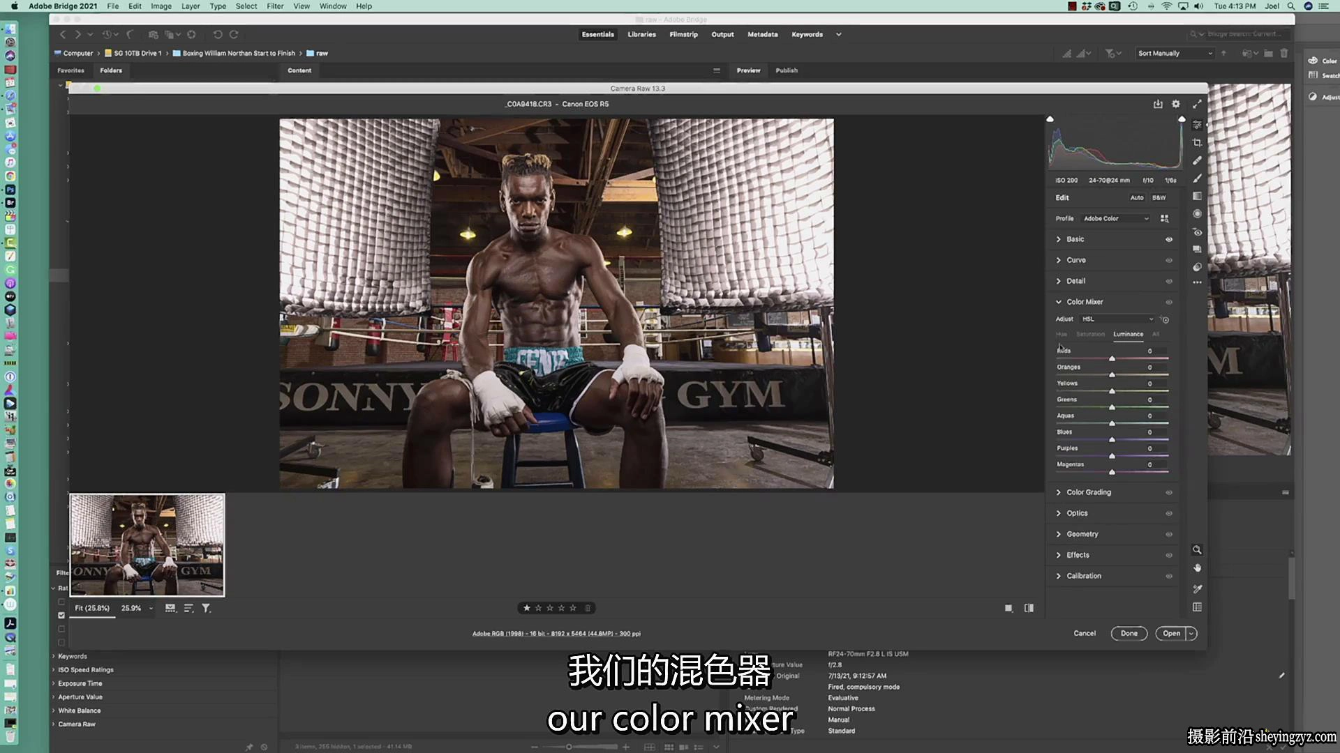 摄影师 Joel Grimes 拳击手HDR人像拍摄与修饰完整 教程-中英字幕