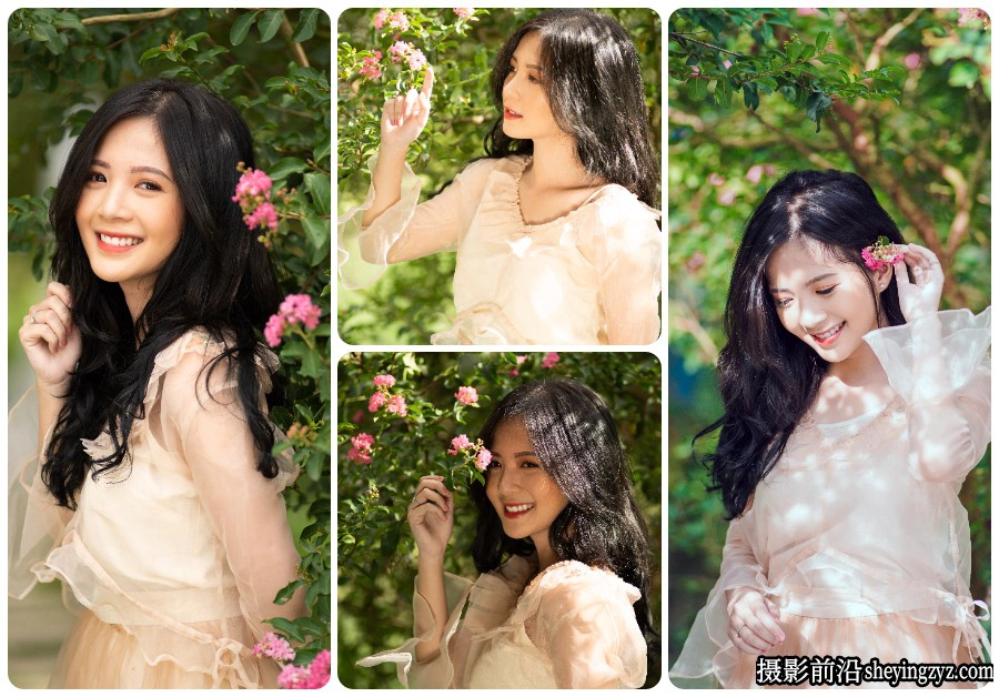 花间美少女半身人像写真摄影RAW原图素材8张