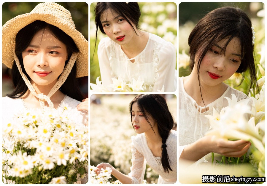 百合花美女人像摄影RAW原图素材29张
