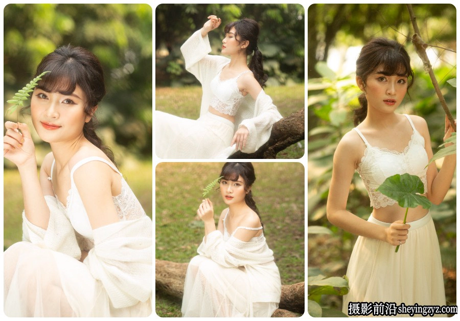 户外美女人像摄影RAW原图练习素材7张