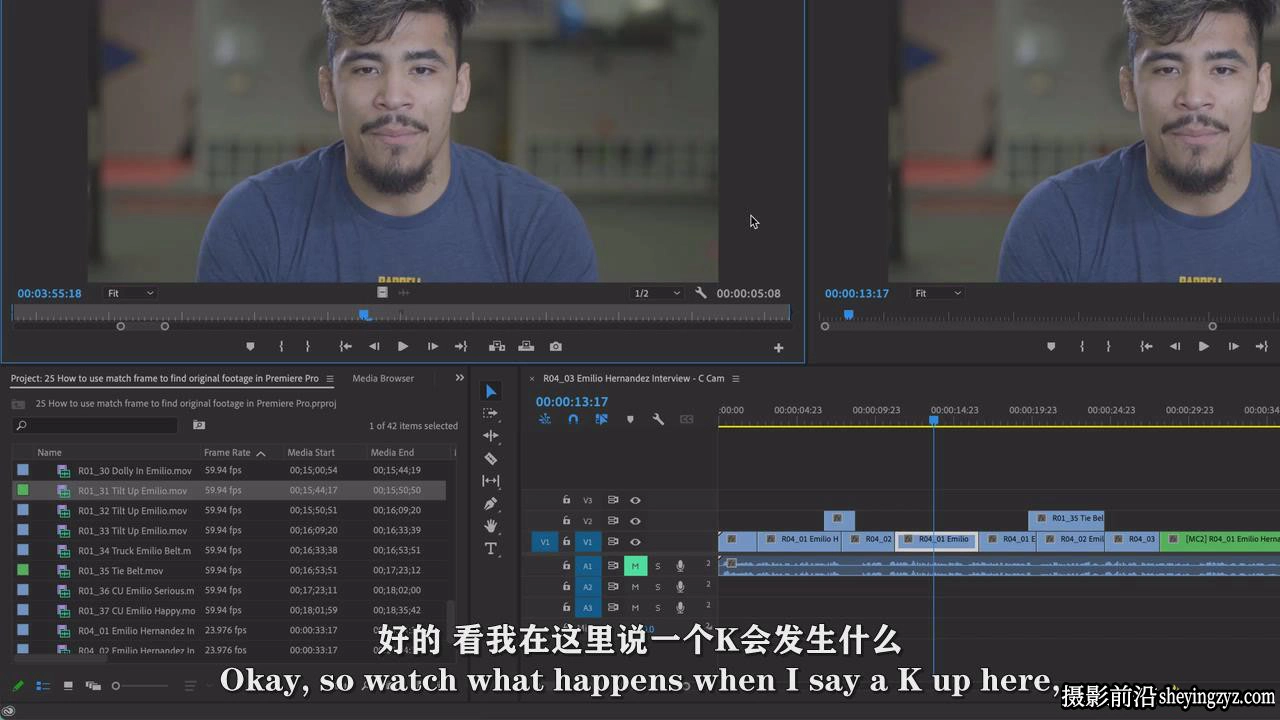 Premiere Pro 视频剪辑调色高级技能进阶视频教程-中英字幕