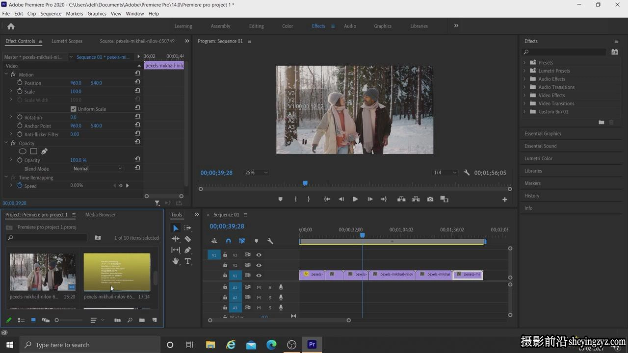 Premiere Pro CC中剪辑调色Vlog视频的完整过程-中英字幕