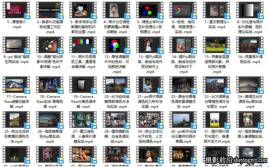 绳探长Camera Raw修图入门到精通72课完整版教程