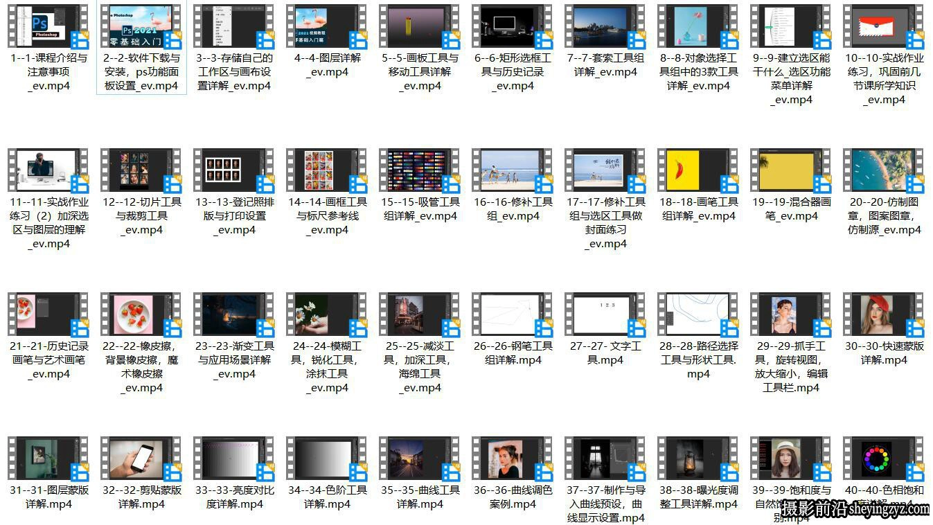 Photoshop 2021零基础入门教程到精通140课完整版视频教程