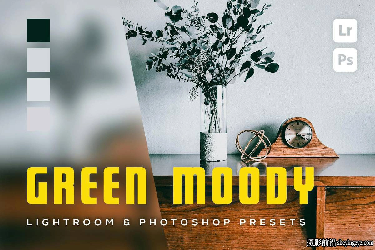 6种绿色调静物家居摄影Lightroom预设 Green Moody Lightroom Presets