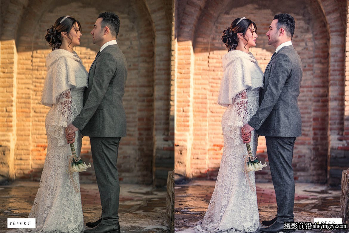 10种老式电影婚礼人像后期调色Lightroom预设 Vintage Wedding Presets