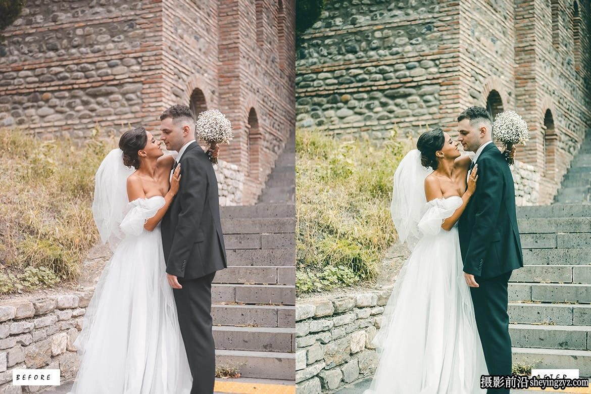 10种老式电影婚礼人像后期调色Lightroom预设 Vintage Wedding Presets