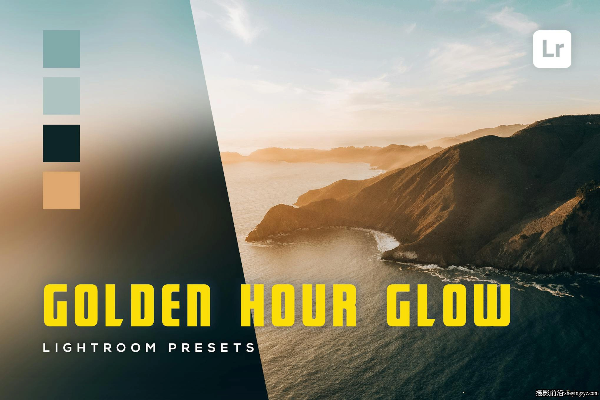 6种金色光芒电影风光后期调色LR预设 Golden Hour Glow Lightroom Presets