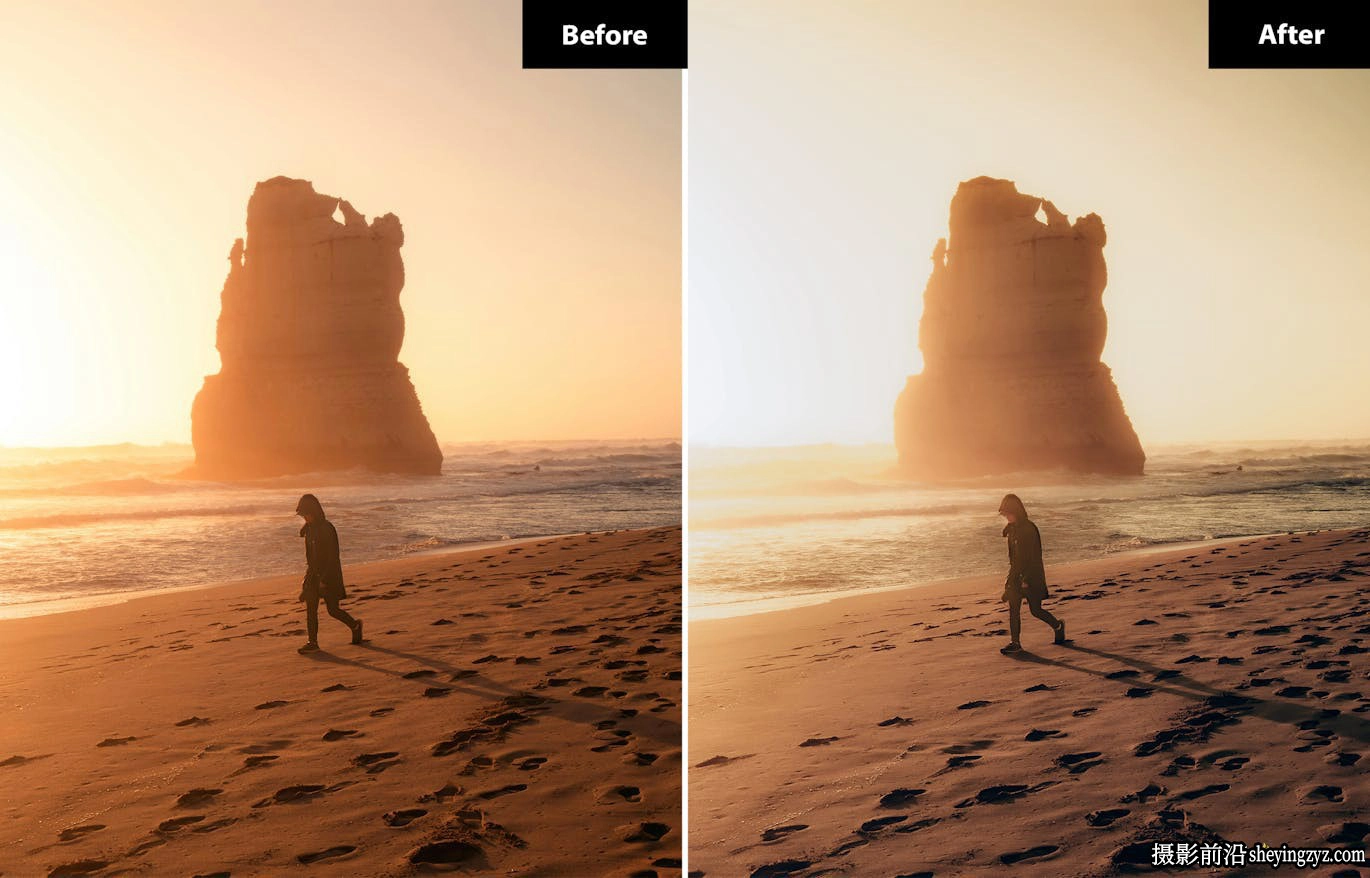 6种金色光芒电影风光后期调色LR预设 Golden Hour Glow Lightroom Presets
