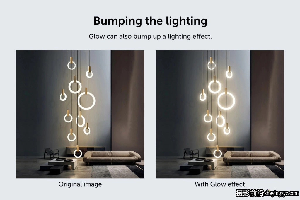 Glow Glare汉化版一键生成光晕辉光眩光星光效果插件